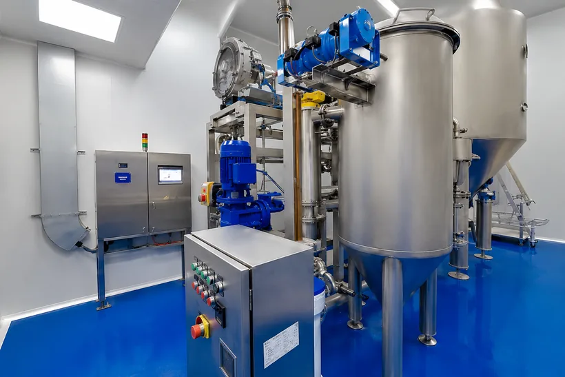 Processing equipment and control panels in the GMP plant